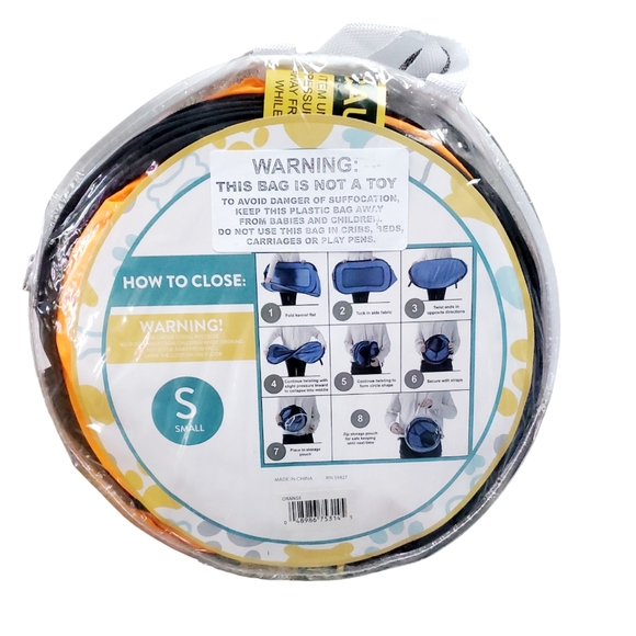 Pooch Pen Solid Pop-up Pet Kennel 32.5"Lx19.5"Wx19.5"H Orange NIP - Picture 5 of 5